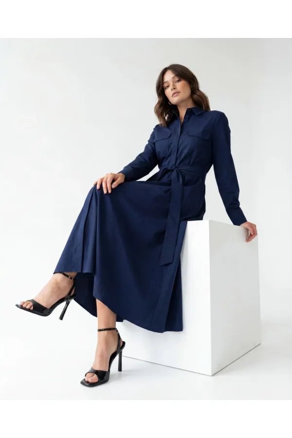 7559 DRESS - NAVY BLUE