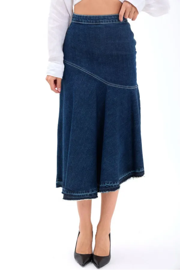 6490 DENIM ZW THE DENIM SKIRT-BLUE