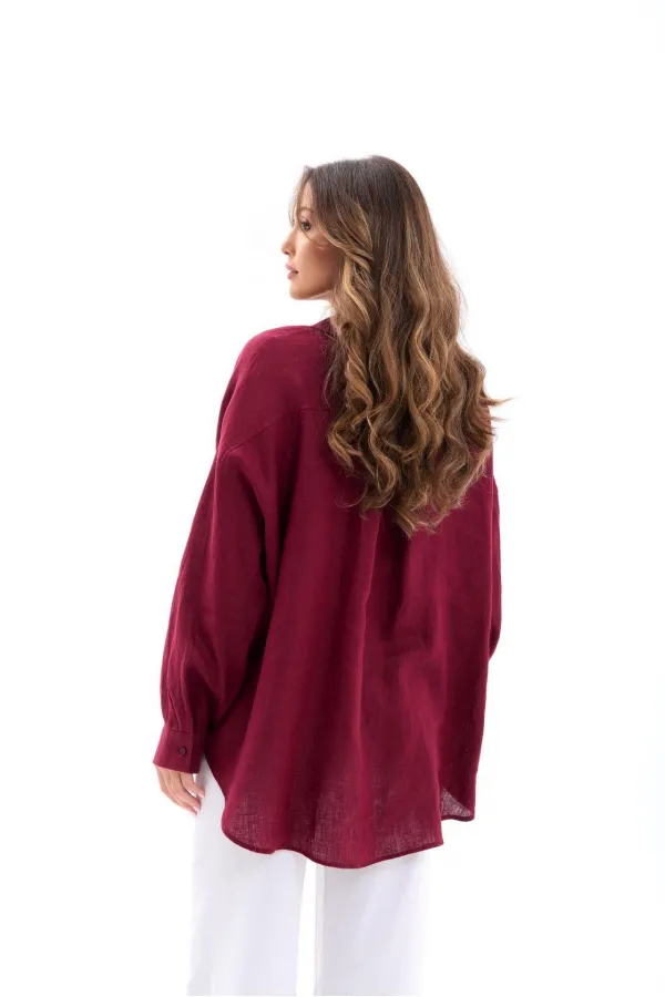 6899 SHIRT - BURGUNDY