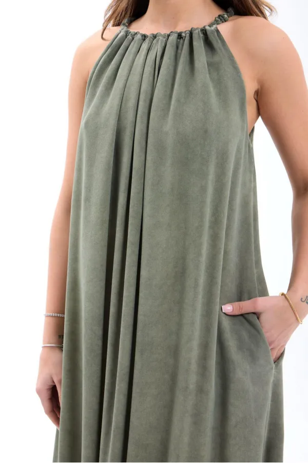 7387 DRESS - KHAKI