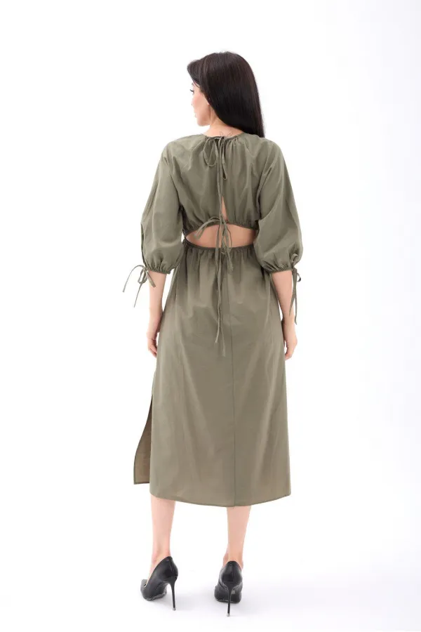 6774 DRESS - KHAKI