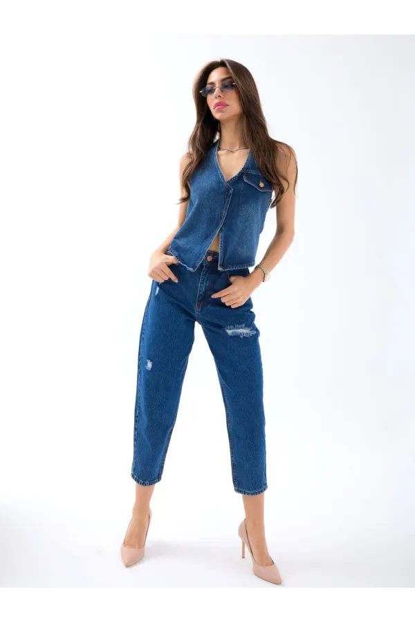 6532 KOT YELEK-MAVİ