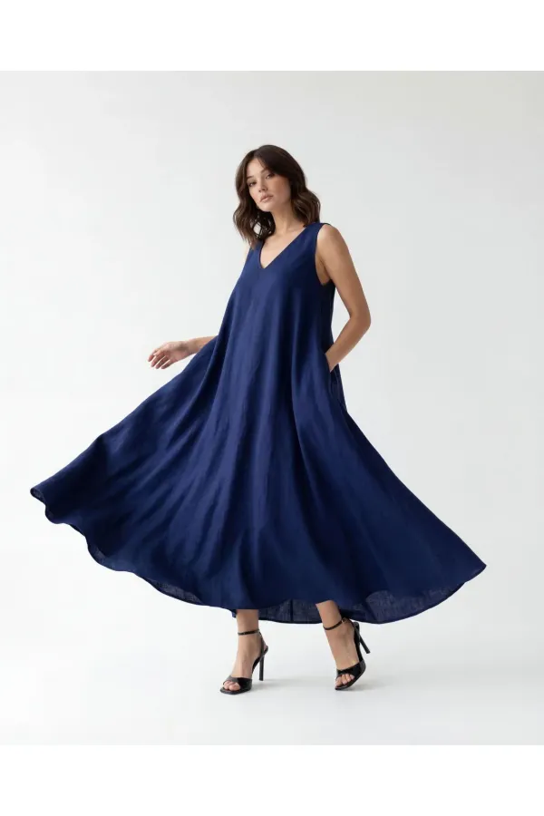 7594 DRESS - NAVY BLUE