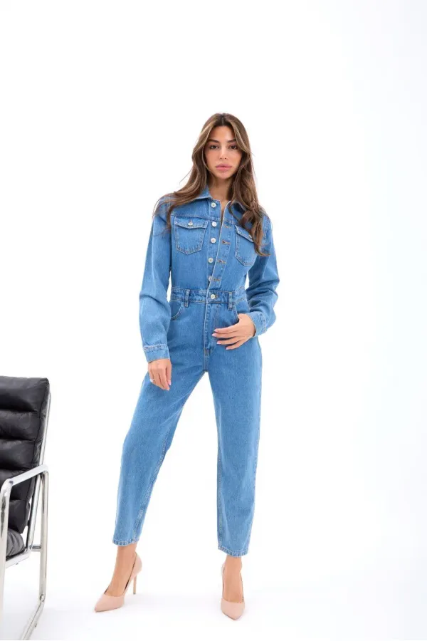 6718 DENIM JUMPSUIT - BLUE