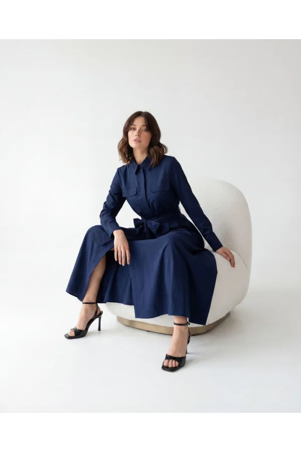 7559 DRESS - NAVY BLUE