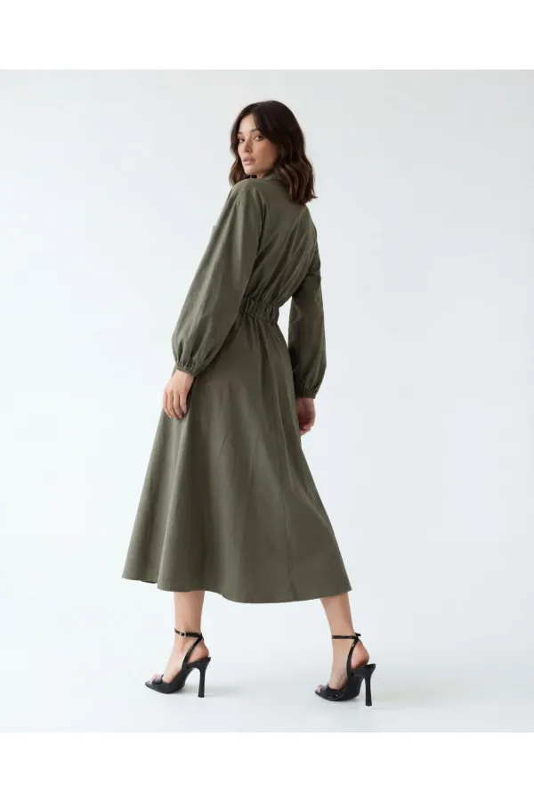 5903 DRESS - KHAKI