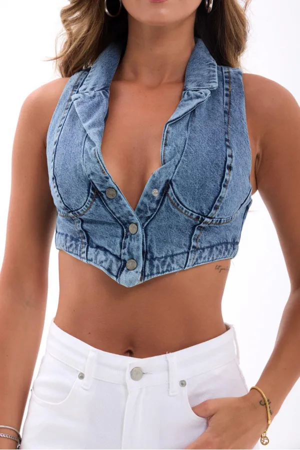 6244 KOT YELEK-MAVİ