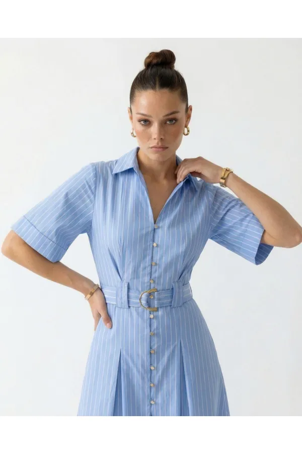 6948 DRESS - NOVARA STRIPED