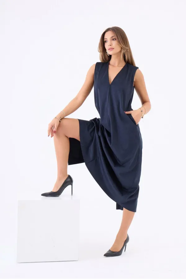 7507 ELBİSE-LACİVERT