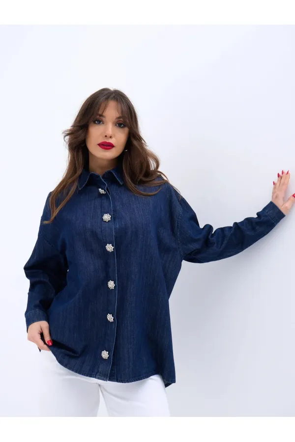 6633 KOT GÖMLEK-MAVİ