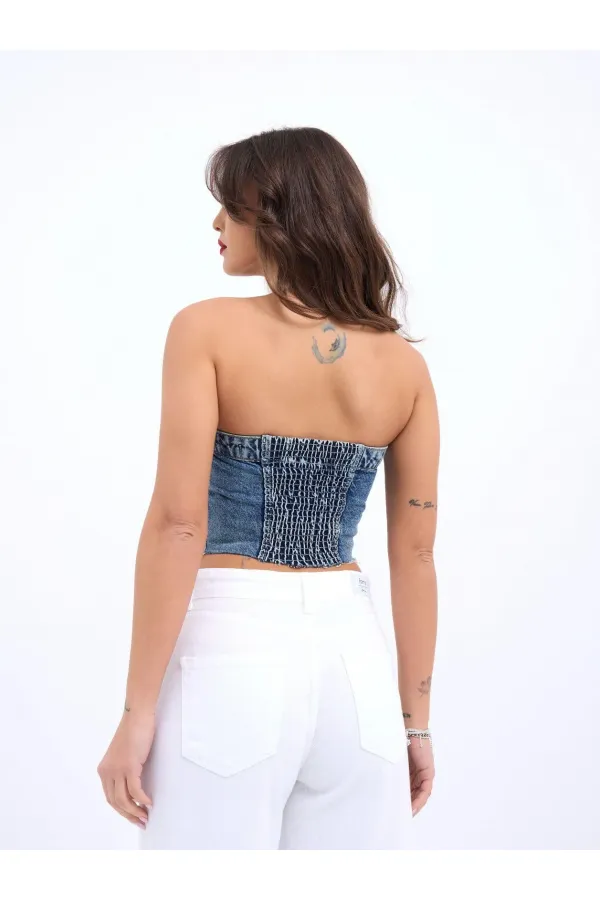 6285 DENIM BLOUSE - BLUE