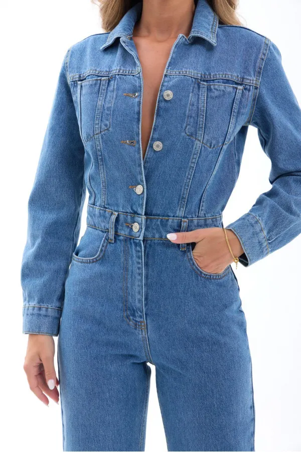 COMBINAISON EN JEAN 7467 - BLEUE