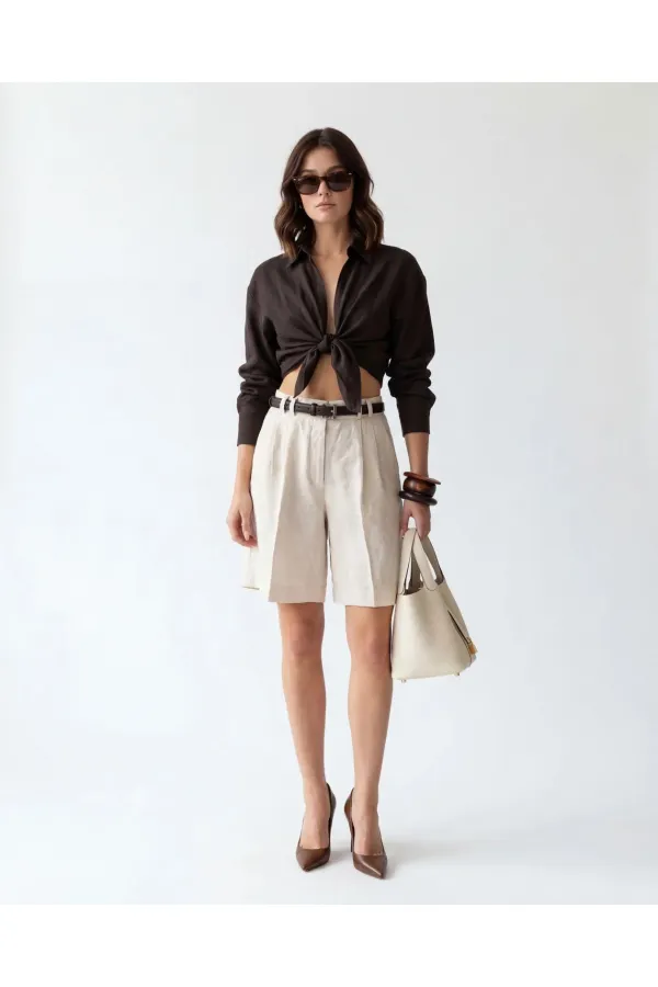 7446 SHORTS - BEIGE