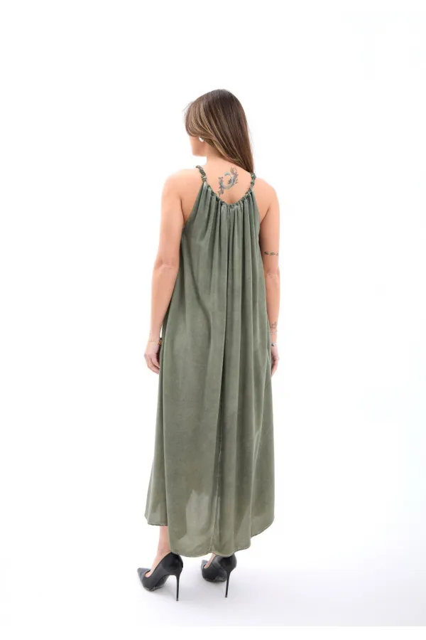 7387 DRESS - KHAKI