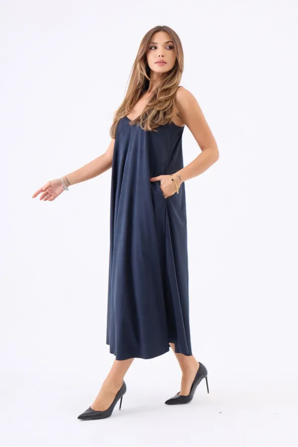 7506 DRESS-NAVY BLUE