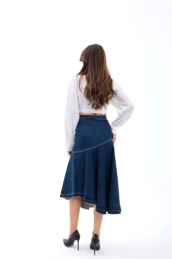 6490 DENIM ZW THE DENIM SKIRT-BLUE