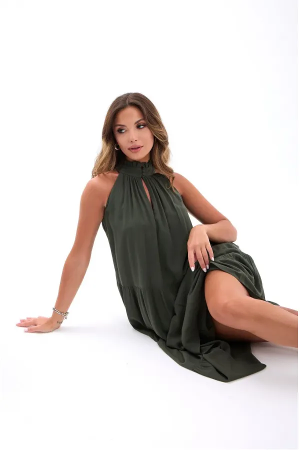 6757 DRESS - KHAKI