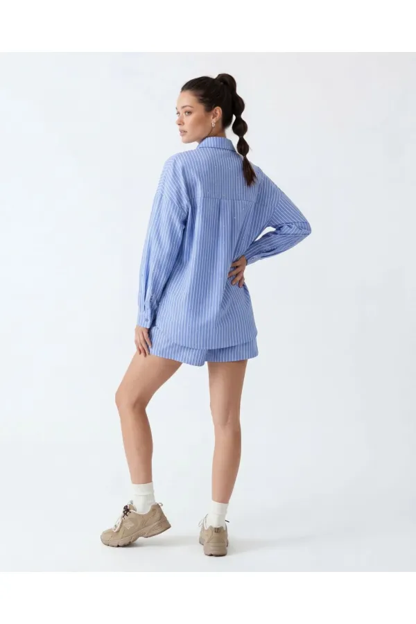 6972 ŞORTLU TAKIM-DENVER ÇİZGİLİ