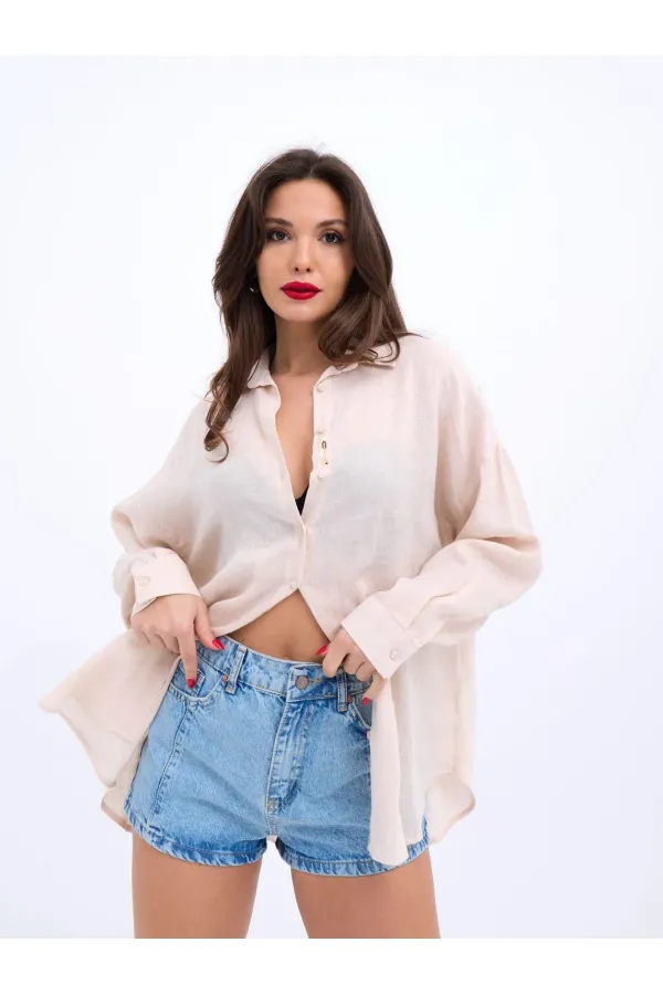 CHEMISE 6758 - BEIGE