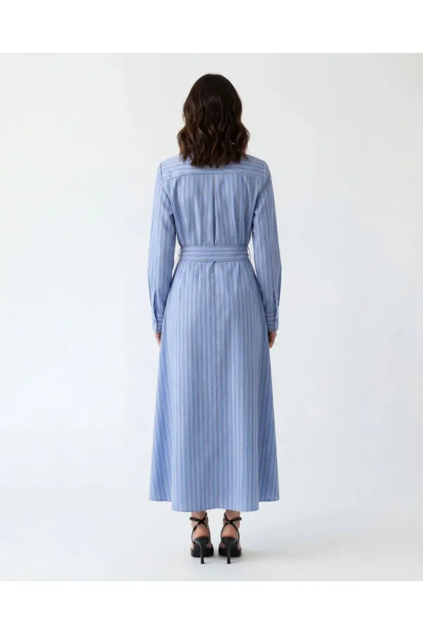 7607 DRESS - OAKLAND STRIPED