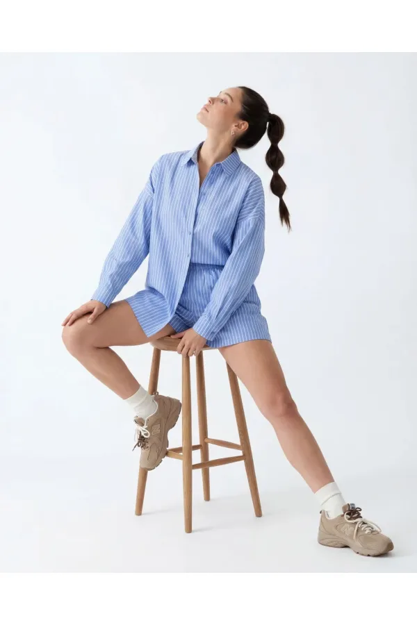 6972 ŞORTLU TAKIM-DENVER ÇİZGİLİ