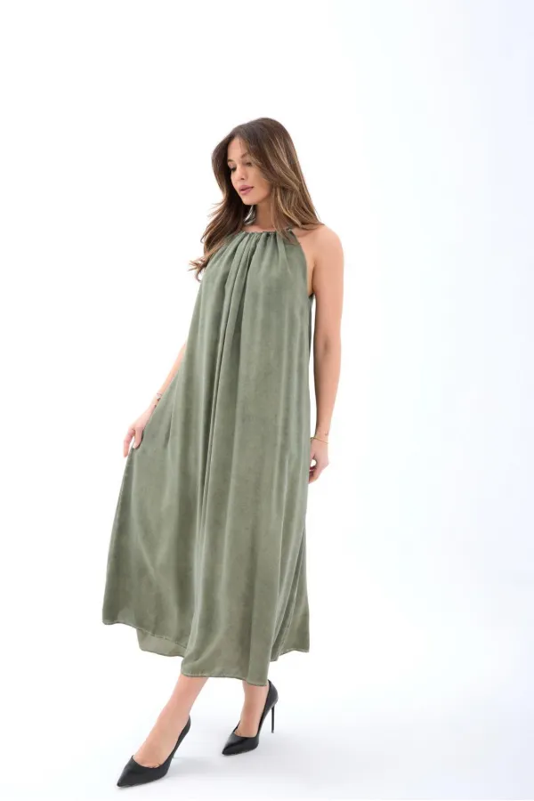 7387 DRESS - KHAKI