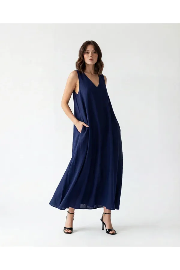 7594 DRESS - NAVY BLUE
