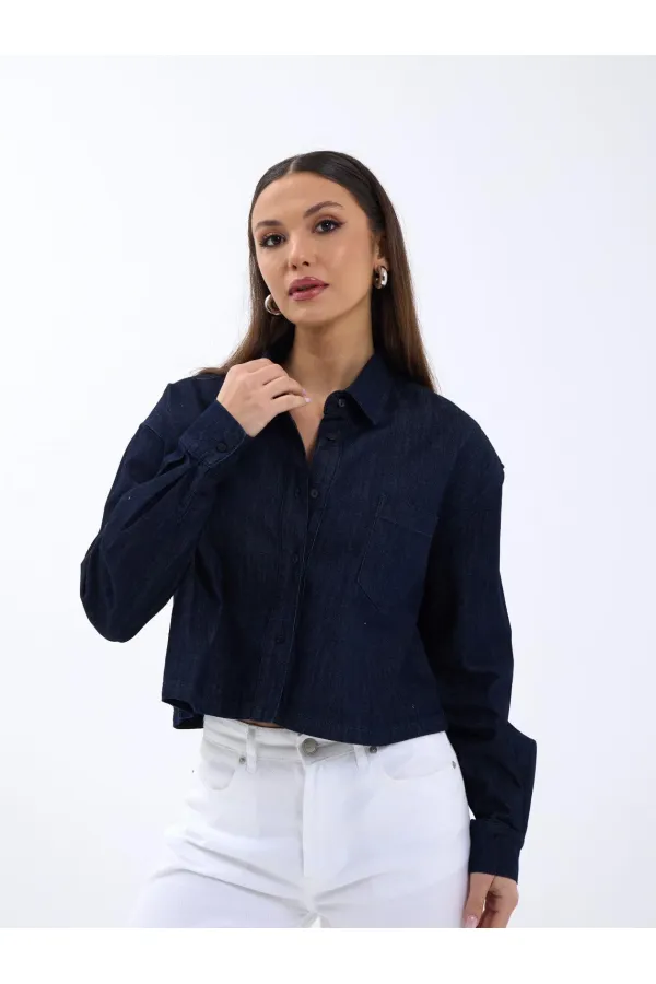 7362 KOT GÖMLEK-LACİVERT