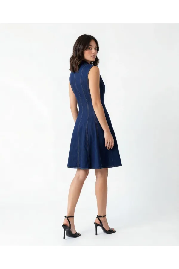 7552 DENIM DRESS - BLUE
