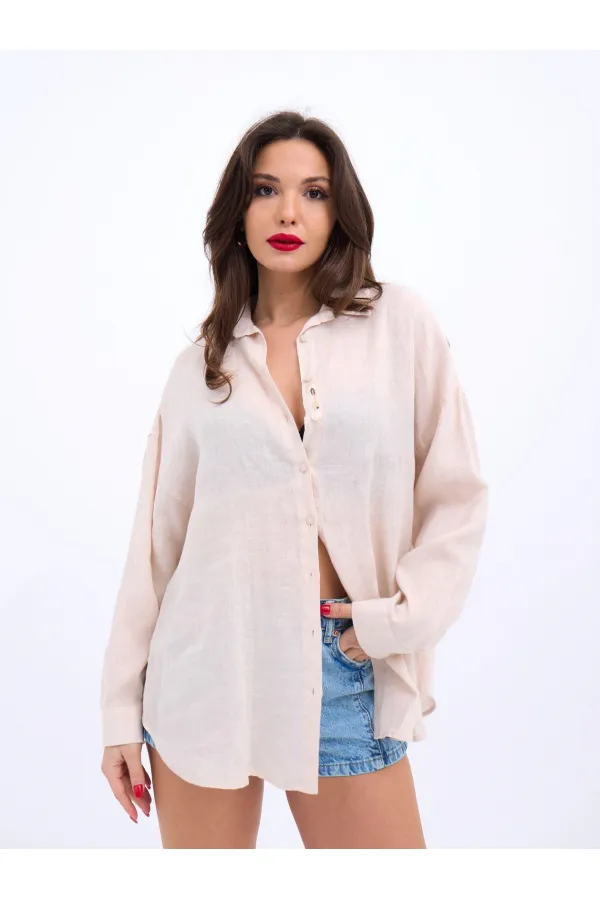 CHEMISE 6758 - BEIGE