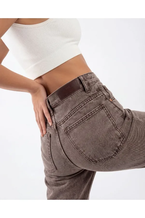 7493 PANTALON EN JEAN - MARRON