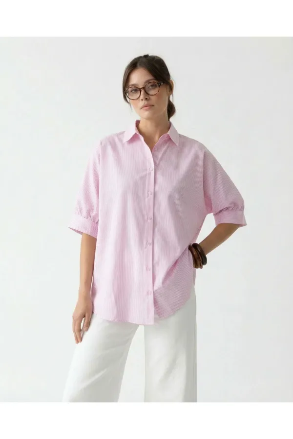 CHEMISE 5190 - À RAYURES ROSE