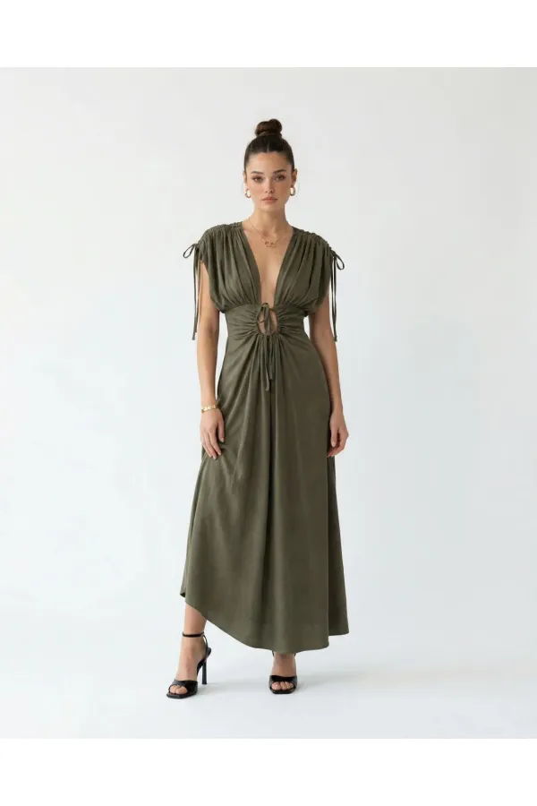 7622 DRESS - KHAKI