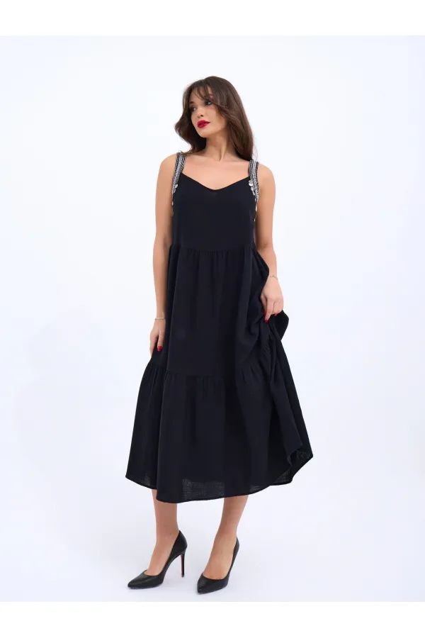 6907 DRESS - BLACK