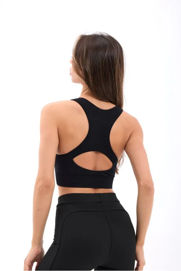 15542 V-Neck Bra - Black