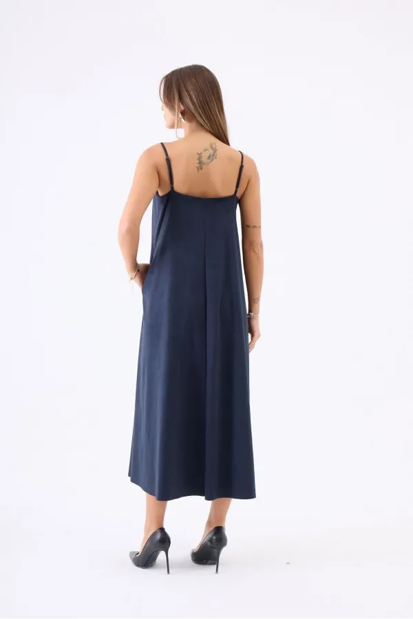 7506 DRESS-NAVY BLUE