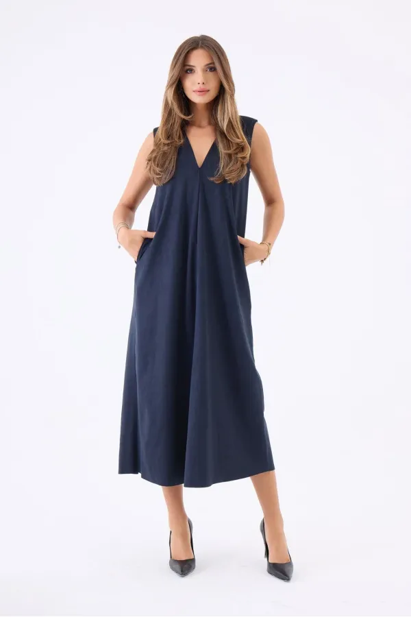 7507 ELBİSE-LACİVERT