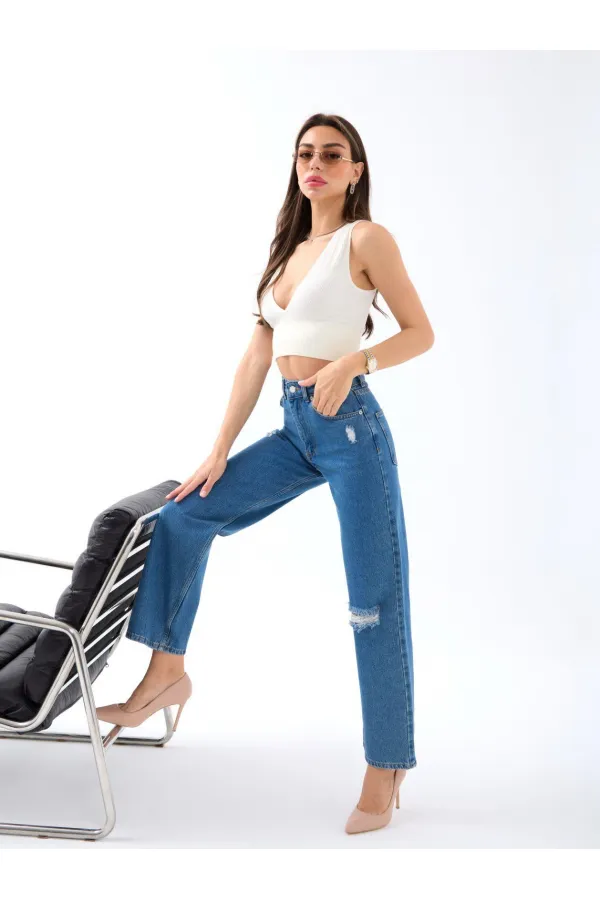 6288 DENIM PANTS - BLUE