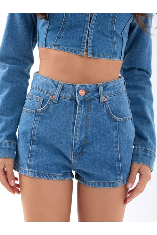 6263 KOT ŞORT-MAVİ
