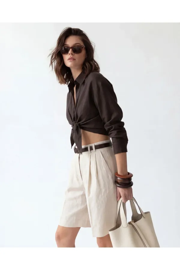 7446 SHORTS - BEIGE