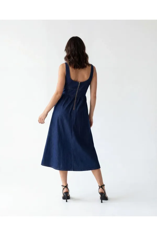 Robe en jean 7143 - Bleue