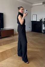 Sıfır Kol Bluz Pantolon Kadın Takım