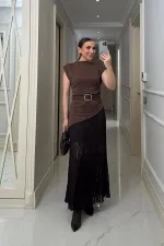 Vatkalı Asimetrik Sıfır Kol Bluz