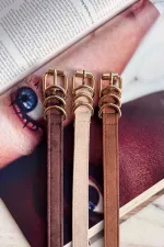 Ceinture pour femme en faux daim Gold Bridge
