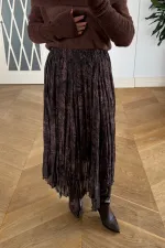 Asimetrik Kesim Midi Etek