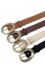 Ceinture femme en daim style vintage avec boucle