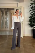 Bisiklet Yaka Uzun Kollu Bluz