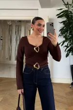 Tokalı Uzun Kollu Bluz