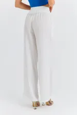 Geniş Paça Dökümlü Kadın Pantolon