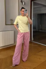 Vatkalı Kısa Kollu Basic Kadın Tişört